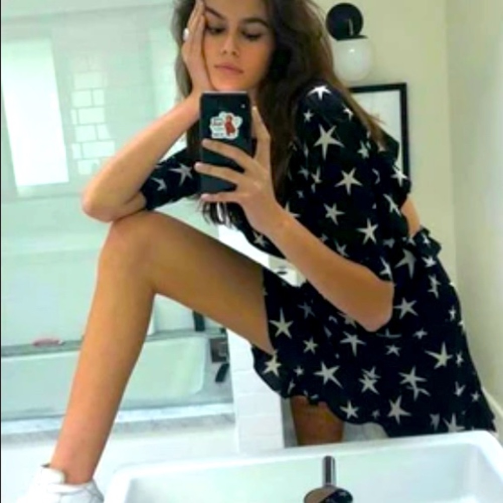 Star Patterned Dress as seen on Kaia Gerber